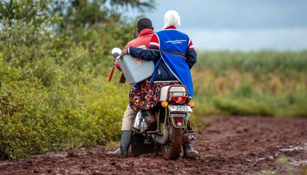 Health Workers heading to an outreach